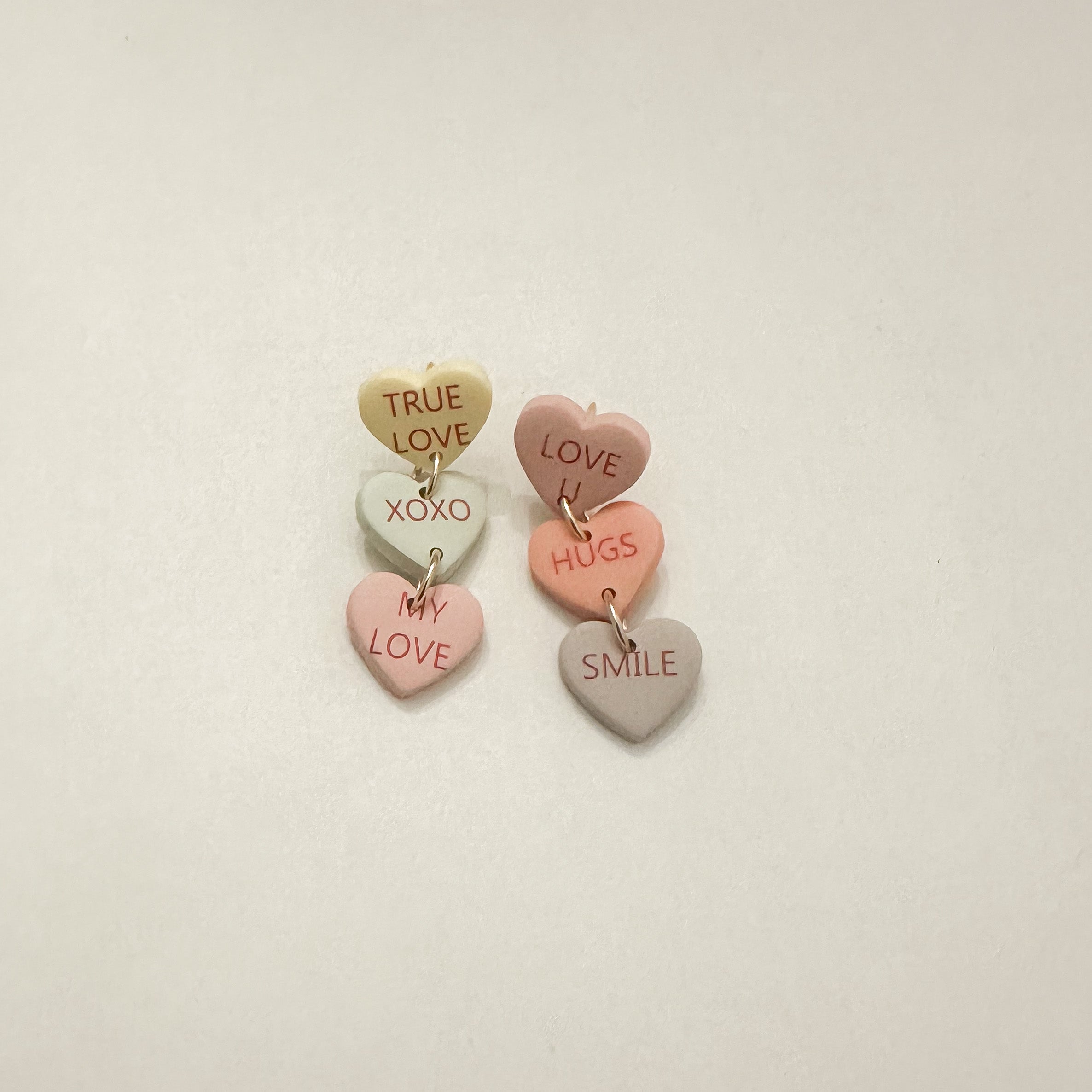 Conversation heart dangles